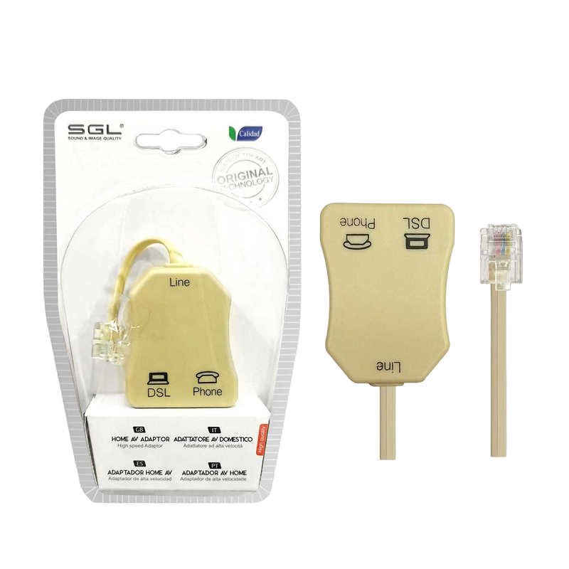 Διακλαδωτής ADSL με φίλτρο για Modem/Router & PSTN - ADSL Splitter - 61063B - 098531 - iThinksmart.gr