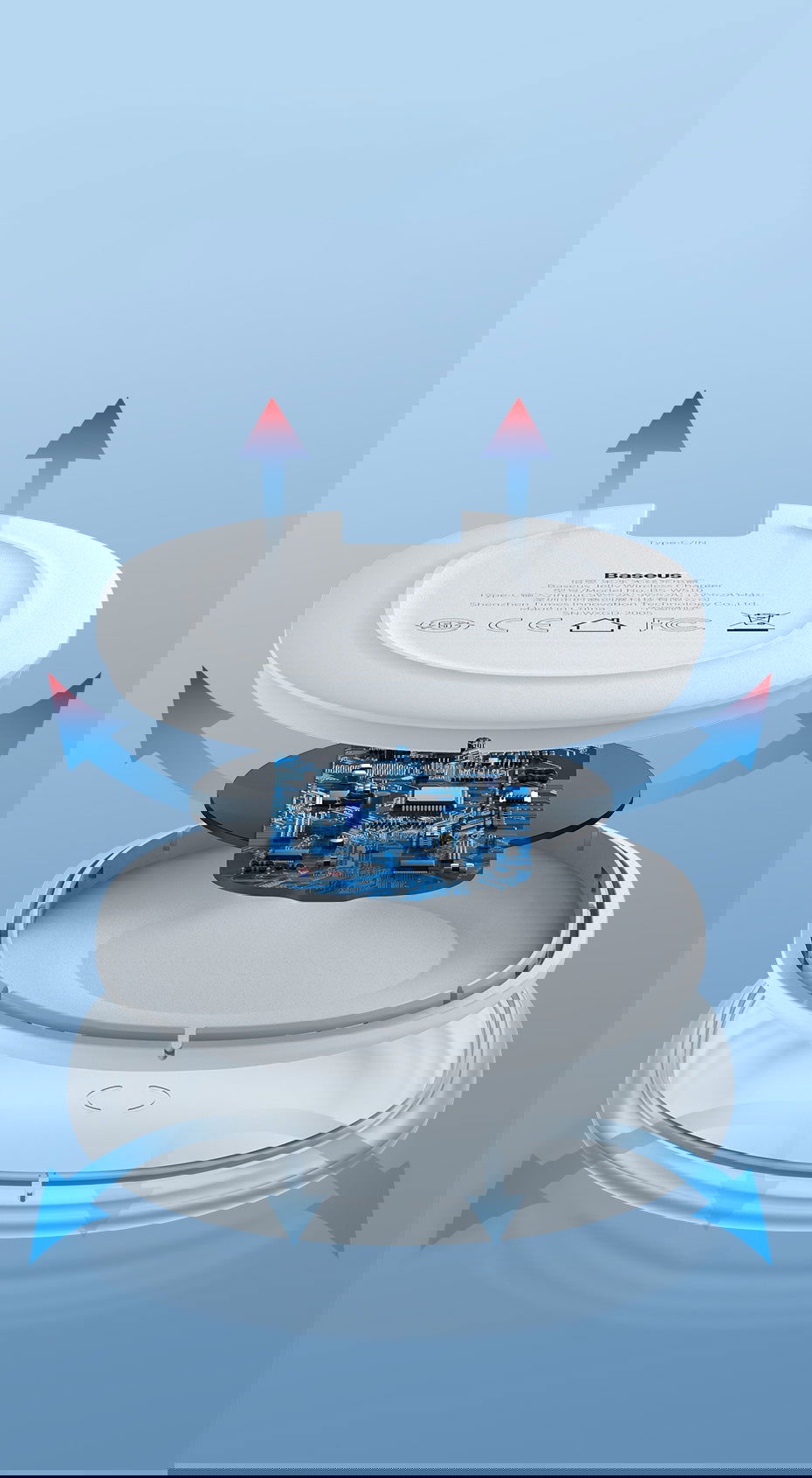 Ασύρματος Επαγωγικός Φορτιστής Κινητού Baseus Jelly Wireless Qi 15W - Λευκό WXGD-02 - iThinksmart.gr