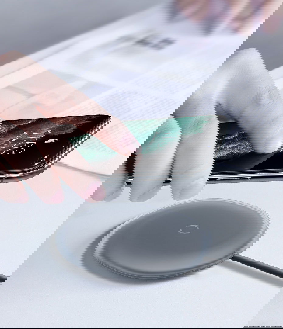 Ασύρματος Επαγωγικός Φορτιστής Κινητού Baseus Jelly Wireless Qi 15W - Λευκό WXGD-02 - iThinksmart.gr