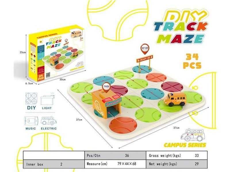 Επιτραπέζιο παιχνίδι - Block Track - 34pcs - 2023-1 - 677101 - iThinksmart.gr
