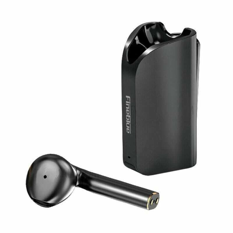 Ασύρματο ακουστικό Bluetooth με θήκη φόρτισης - F5 Pro - Fineblue - 700055 - Black - iThinksmart.gr