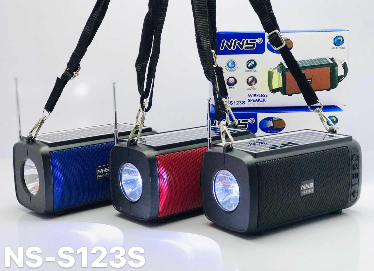 Ασύρματο ηχείο Bluetooth - Solar - NS123S - 881391 - Black - iThinksmart.gr