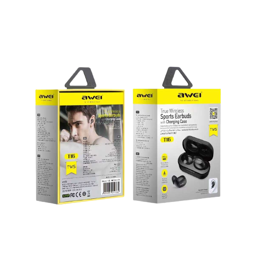 Ασύρματα ακουστικά Bluetooth με θήκη φόρτισης - T16 - Awei - 888902 - iThinksmart.gr
