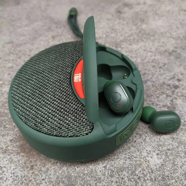 Ασύρματο ηχείο Bluetooth με ακουστικά - TG-808 - 883808 - Green - iThinksmart.gr