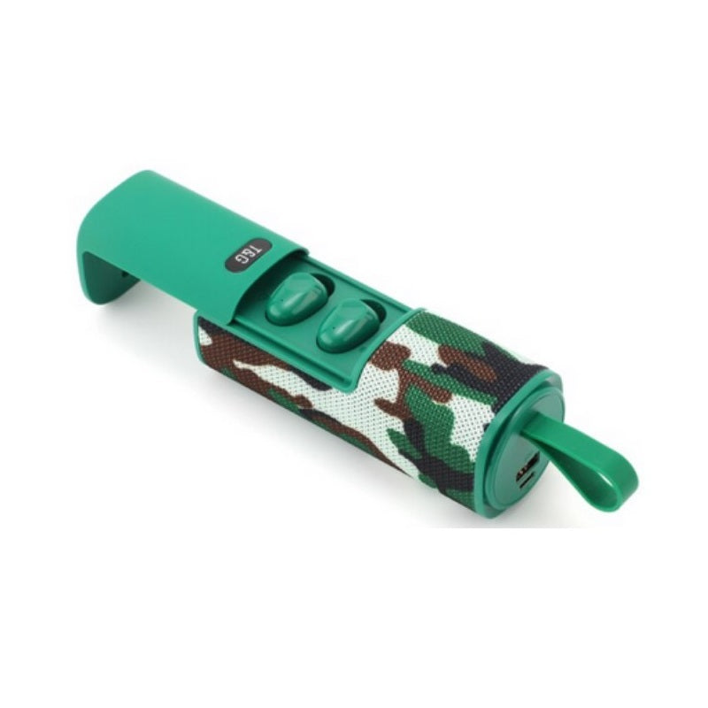 Ασύρματο ηχείο Bluetooth με σετ ακουστικών - TG807 - 883815 - Army Green - iThinksmart.gr