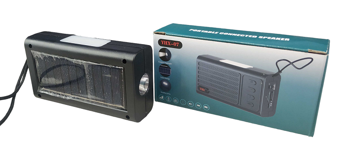 Ασύρματο ηχείο Bluetooth με ηλιακό πάνελ - YHX-07 - 040070 - Black - iThinksmart.gr