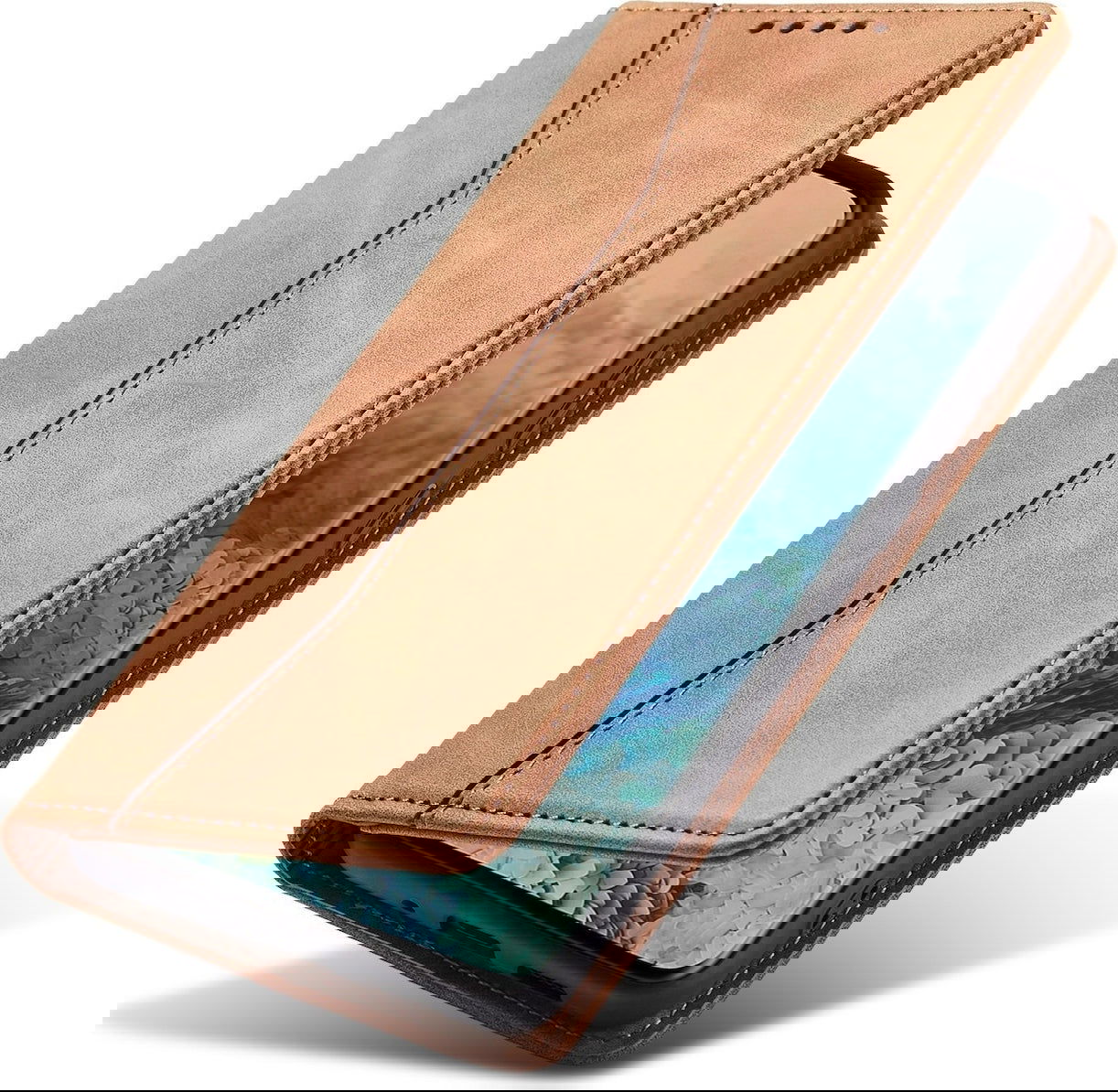 Bodycell Book Case Pu Leather For IPHONE 13 6.1" Brown - iThinksmart.gr