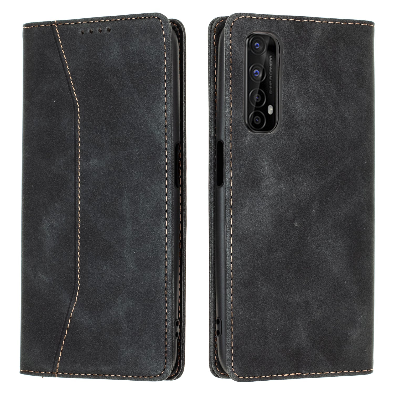 Bodycell Book Case Pu Leather For Realme 7 4G Black - iThinksmart.gr