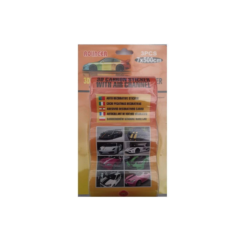 Αυτοκόλλητα αυτοκινήτου Carbon - 7x500cm - 239416 - Μαύρο - iThinksmart.gr