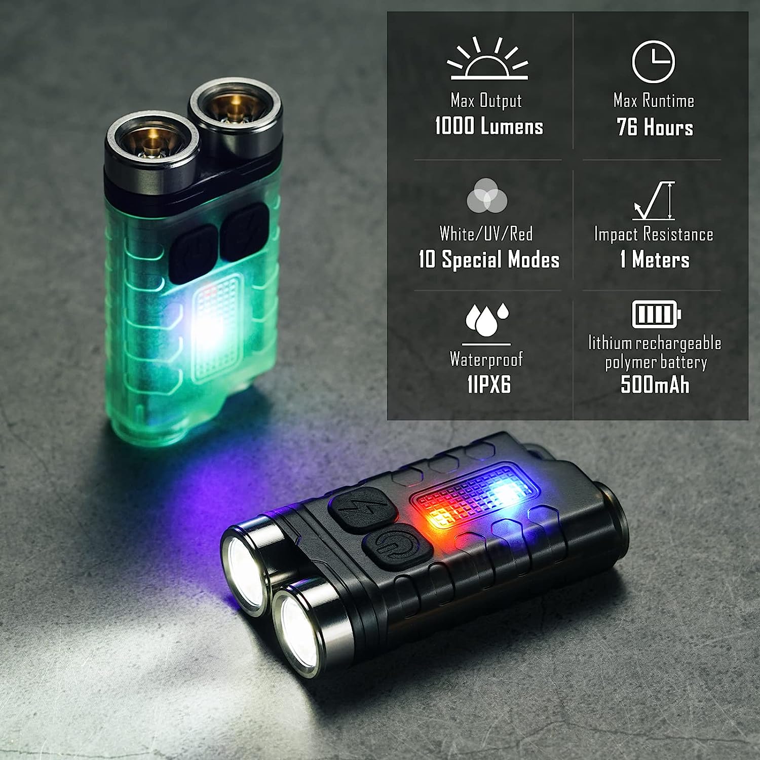 Φακός Keanos® Carribean EDC Flashlight (Black) - iThinksmart.gr