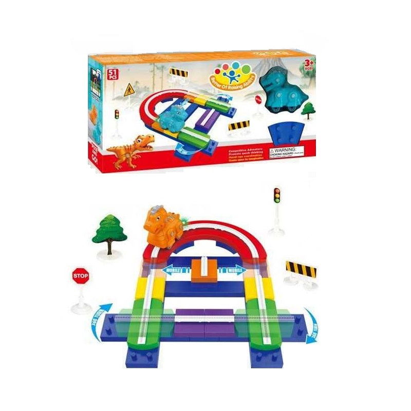 Αυτοκινητόδρομος DIY με Δεινόσαυρο - BL005 - 221839 - iThinksmart.gr