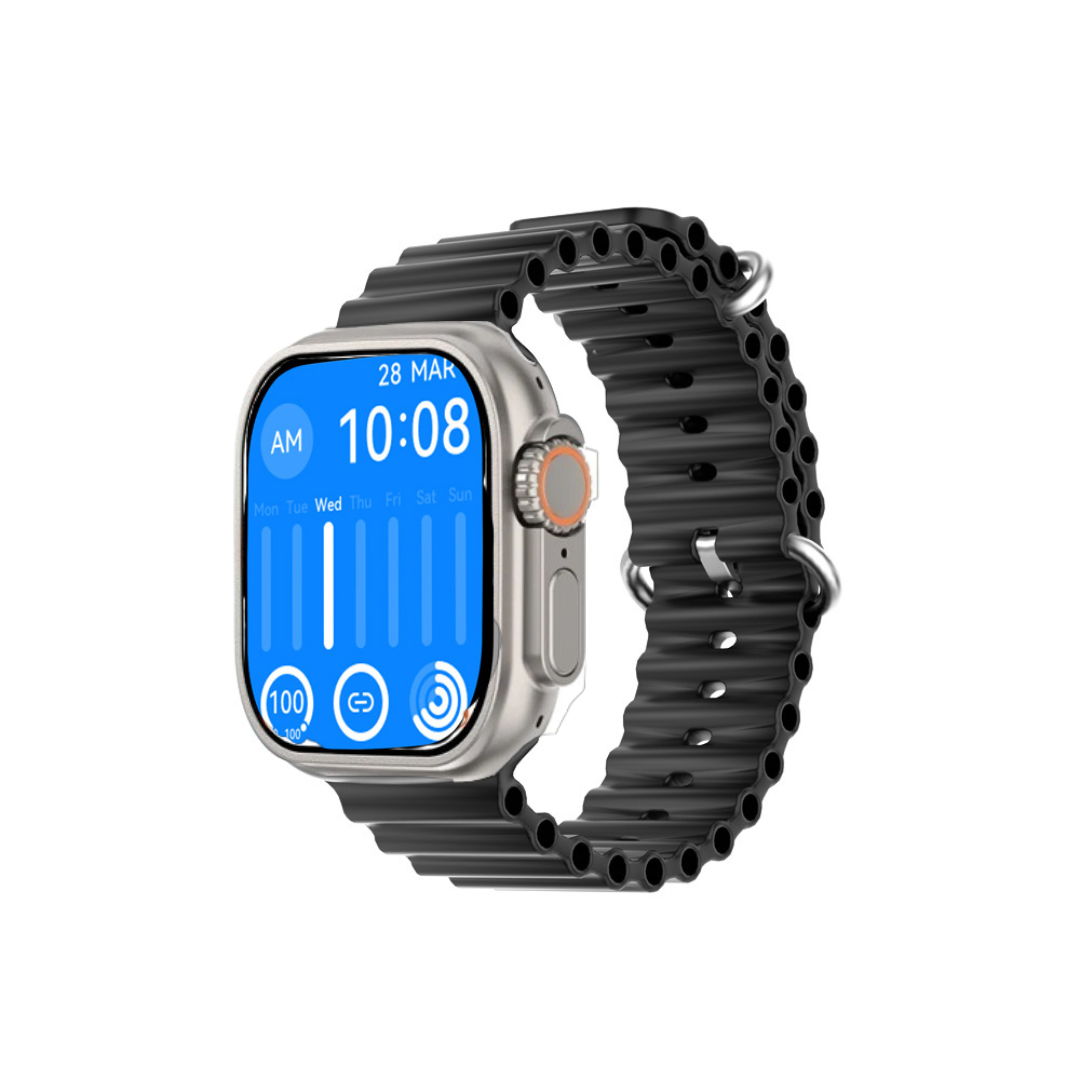 DT NO.1 DT8 Ultra+ 49mm Smartwatch Με IPS Οθόνη Παλμογράφο και Οξύμετρο και δυνατότητα κλήσεων - Μαύρο - iThinksmart.gr