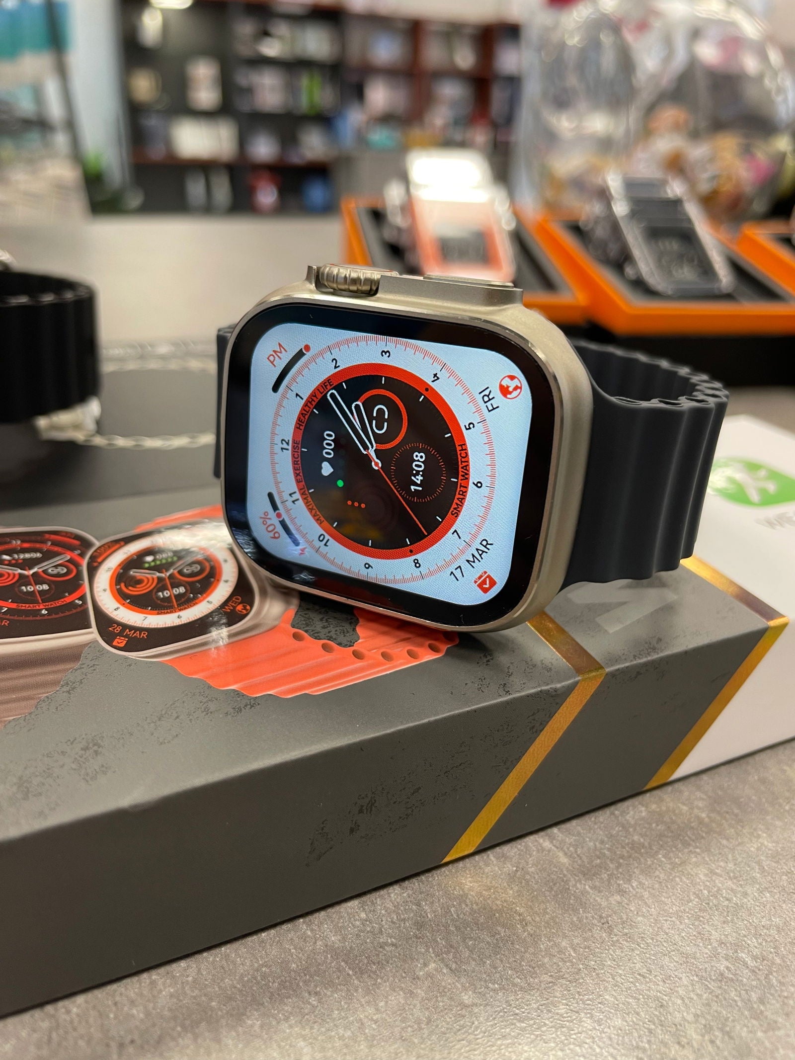 DT NO.1 DT8 Ultra+ 49mm Smartwatch Με IPS Οθόνη Παλμογράφο και Οξύμετρο και δυνατότητα κλήσεων - Μαύρο - iThinksmart.gr