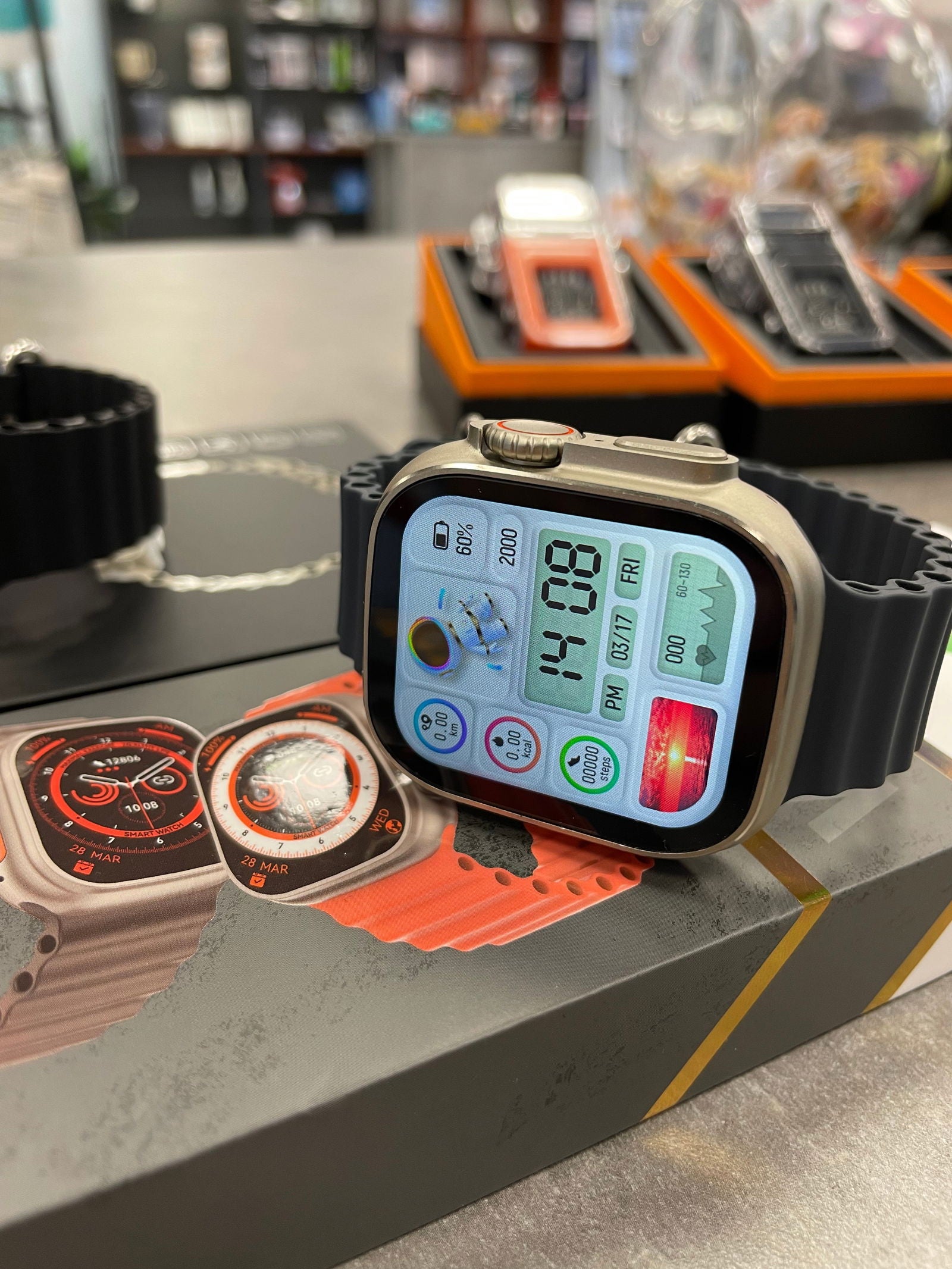 DT NO.1 DT8 Ultra+ 49mm Smartwatch Με IPS Οθόνη Παλμογράφο και Οξύμετρο και δυνατότητα κλήσεων - Μαύρο - iThinksmart.gr