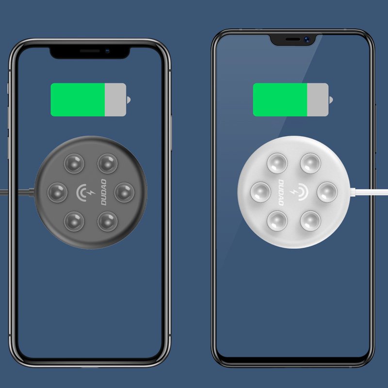 Dudao A12s Ασύρματος Επαγωγικός Φορτιστής Κινητού με βεντούζες Wireless Qi 15W - Μαύρο - iThinksmart.gr