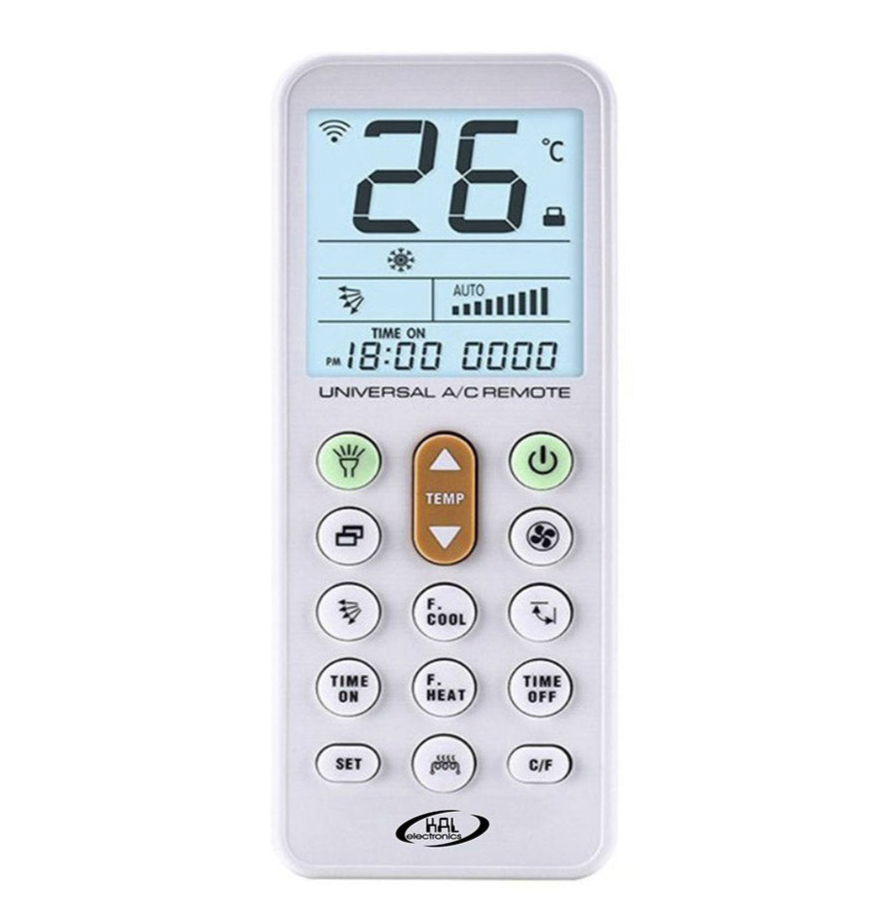 KAL K-2080E Πολυτηλεχειριστήριο κλιματιστικών με 1000 κωδικούς KAL Electronics με κλείδωμα θερμοκρασίας