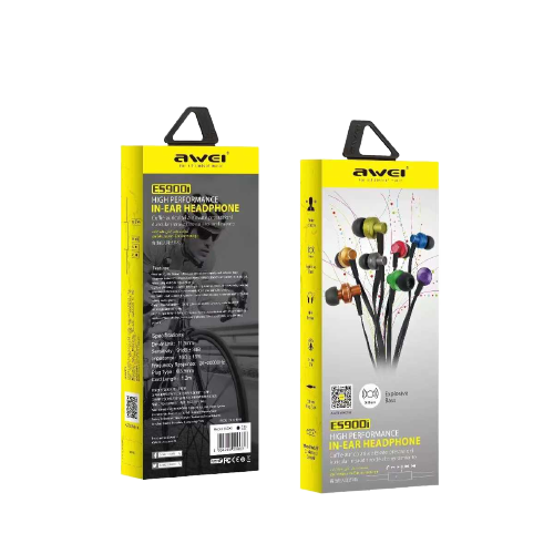 Ενσύρματα ακουστικά - ES-900i - AWEI - 889305 - Black - iThinksmart.gr