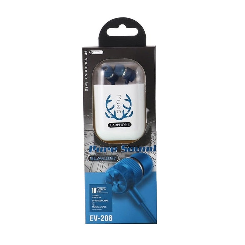 Ενσύρματα ακουστικά - EV-208 - 202289 - Blue - iThinksmart.gr