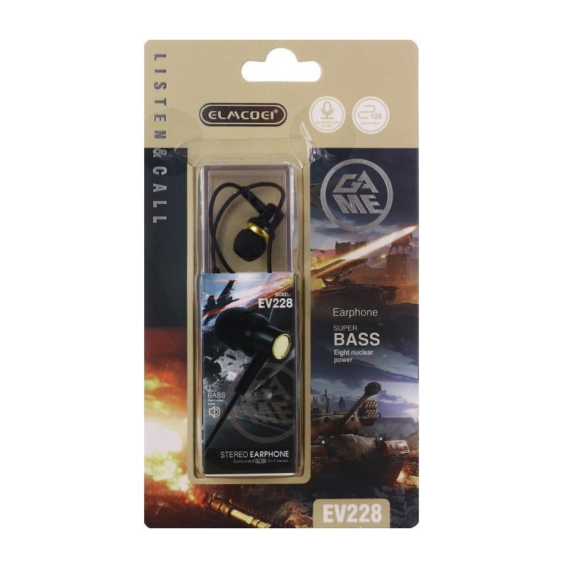 Ενσύρματα ακουστικά - EV-228 - 202289 - Black - iThinksmart.gr