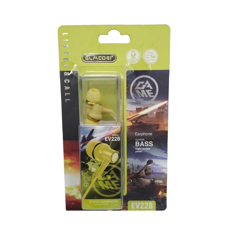 Ενσύρματα ακουστικά - EV-228 - 202289 - Yellow - iThinksmart.gr