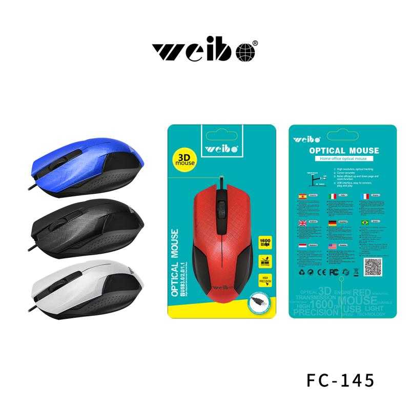 Ενσύρματο ποντίκι - FC-145 - Weibo - 651459 - Black - iThinksmart.gr