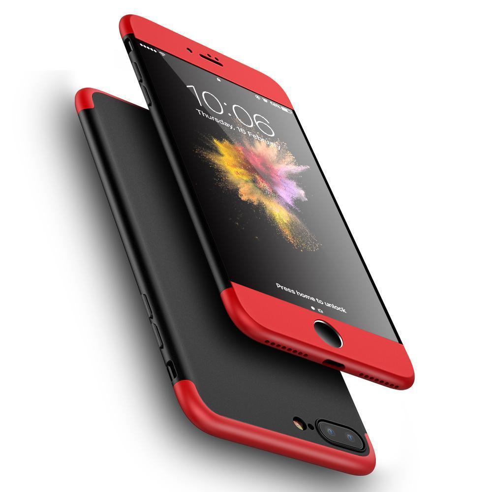 Θηκη GKK 360° Full Cover - iPhone 8 / SE 2020 - Μαυρο / Κοκκινο - iThinksmart.gr