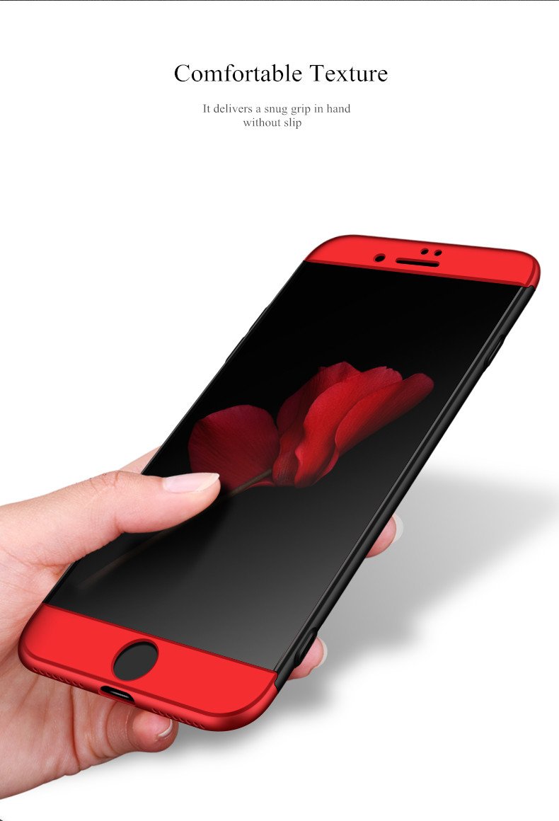 Θηκη GKK 360° Full Cover - iPhone 8 / SE 2020 - Μαυρο / Κοκκινο - iThinksmart.gr