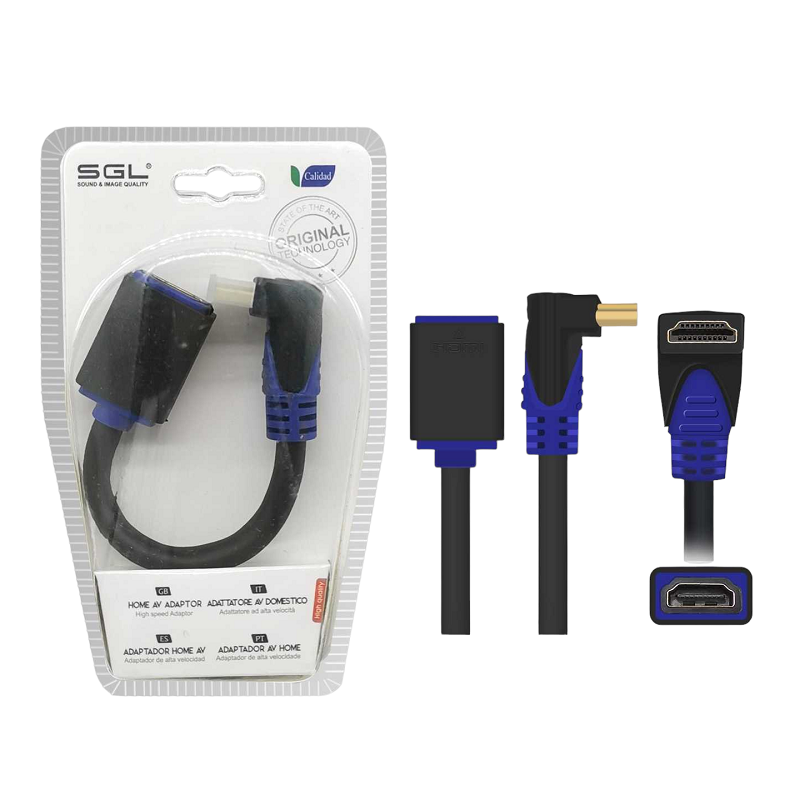 Αντάπτορας καλώδιο HDMI γωνιακό 90° - A1592FC-02 - Male/Female - 098043 - iThinksmart.gr