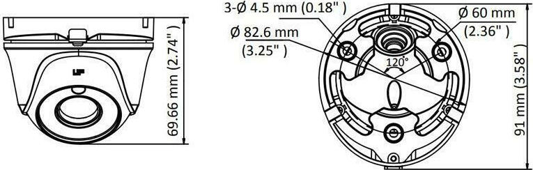 HIKVISION HiWatch HWT-T120-M 2.8mm Κάμερα Παρακολούθησης Dome 2MP 1080p, 4in1, IP66, Smart IR 20m - Μεταλλική - iThinksmart.gr