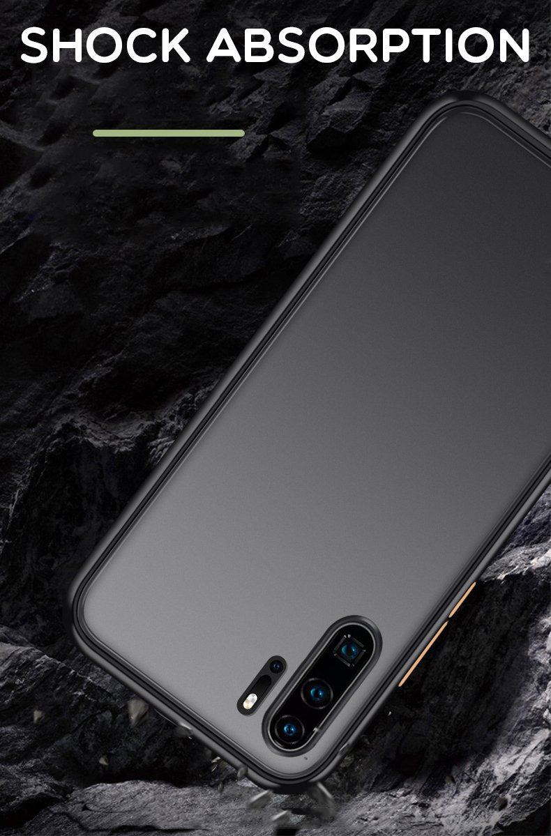 Θήκη Huawei P30 Lite - Vennus Color Button - Λαδί / Πορτοκαλί Κουμπιά - iThinksmart.gr