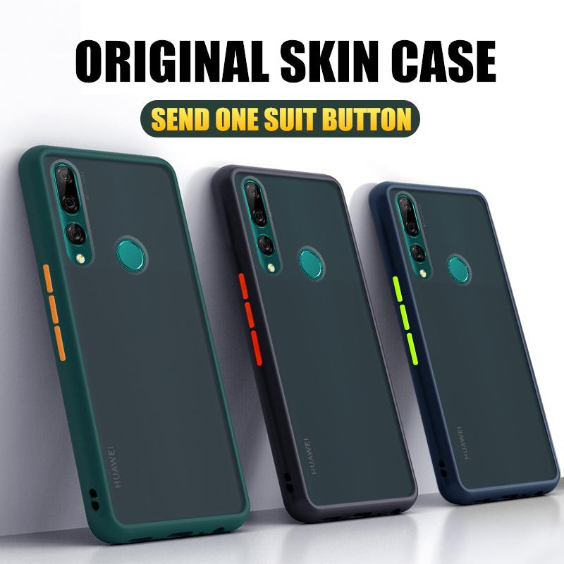 Θήκη Huawei P30 Lite - Vennus Color Button - Λαδί / Πορτοκαλί Κουμπιά - iThinksmart.gr