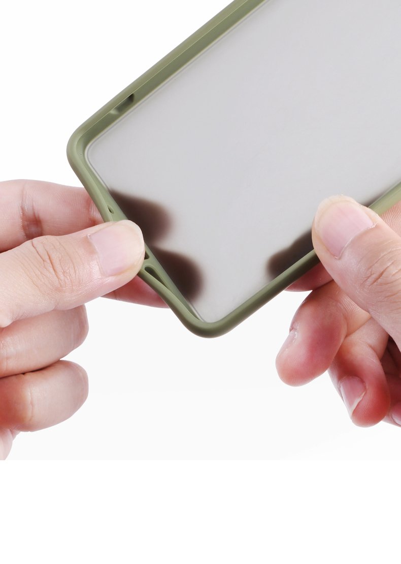 Θήκη Huawei P30 Lite - Vennus Color Button - Σκούρο Πράσινο / Πορτοκαλί Κουμπιά - iThinksmart.gr