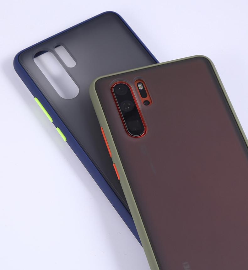 Θήκη Huawei P30 Lite - Vennus Color Button - Σκούρο Πράσινο / Πορτοκαλί Κουμπιά - iThinksmart.gr