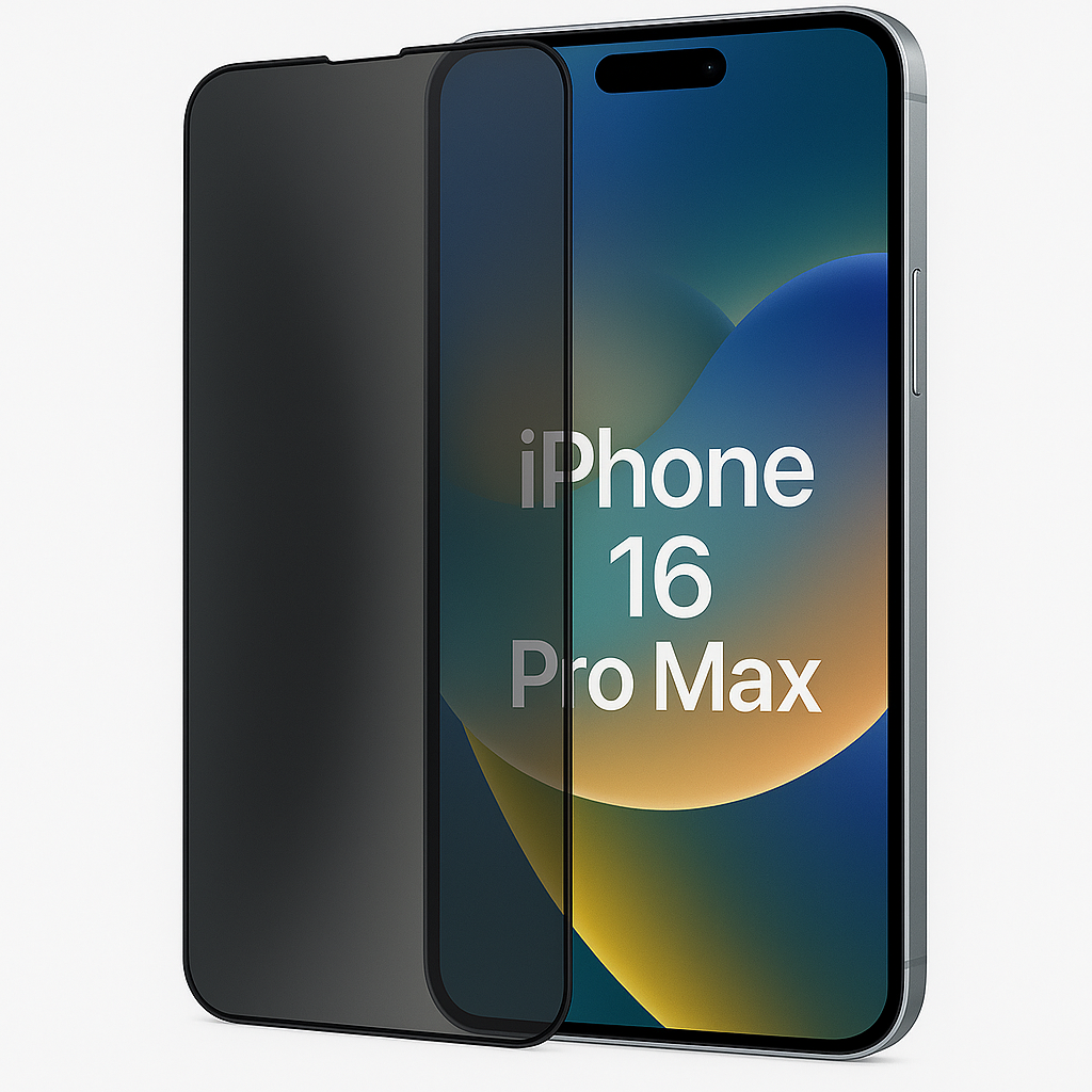 Movil iPhone 16 Pro Max Privacy Τζάμι Προστασίας Οθόνης - Φιμέ Τζαμάκι / Γυαλί Οθόνης Full Face