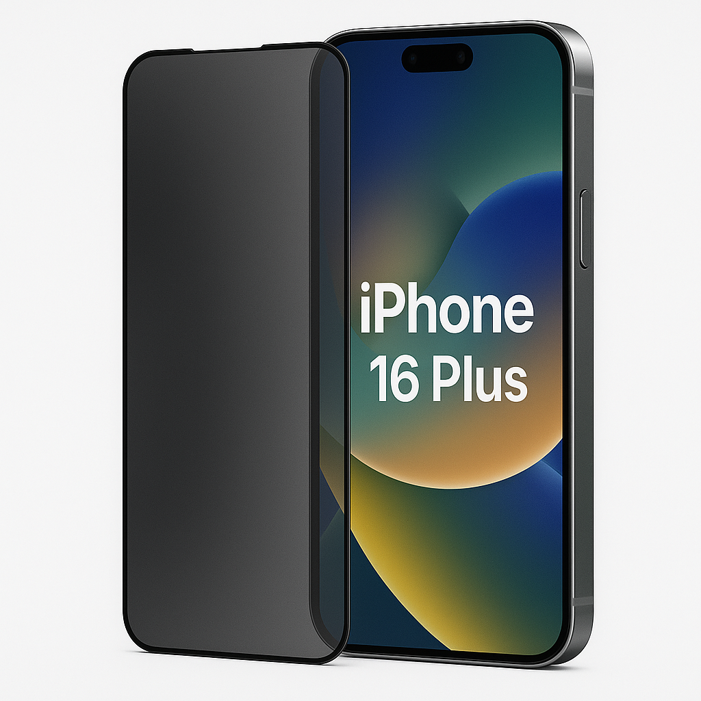 Movil iPhone 16 Plus Privacy Τζάμι Προστασίας Οθόνης - Φιμέ Τζαμάκι / Γυαλί Οθόνης Full Face
