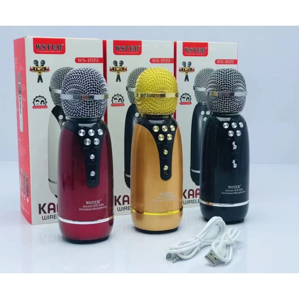 Ασύρματο μικρόφωνο Karaoke - WS-899 - Weisre - 883358 - Black - iThinksmart.gr