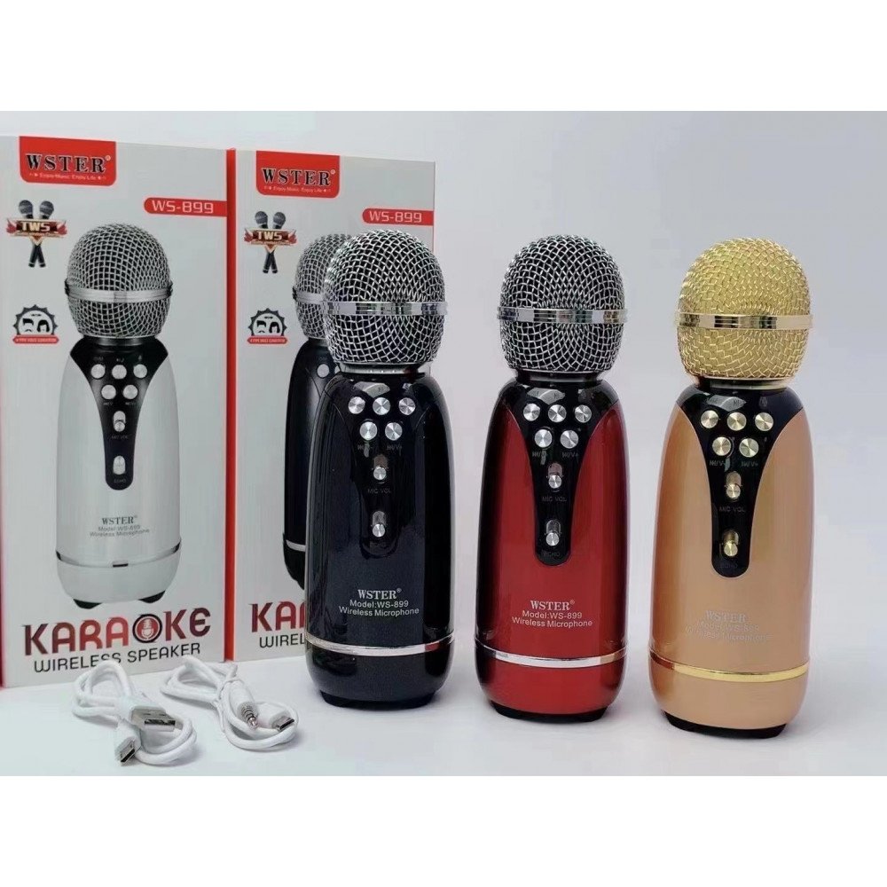 Ασύρματο μικρόφωνο Karaoke - WS-899 - Weisre - 883358 - White - iThinksmart.gr