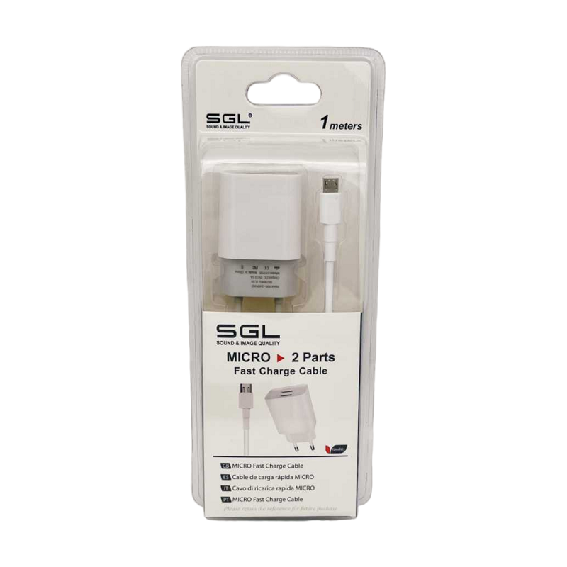 Αντάπτορας φόρτισης με καλώδιο - Micro USB - Quick Charge - D13-S2 - 1m - 099569 - iThinksmart.gr