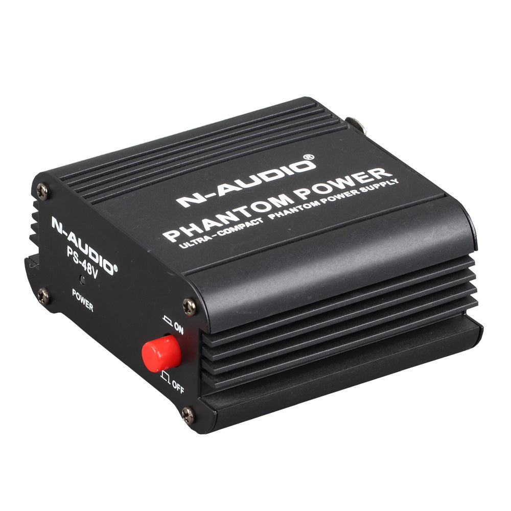 N-Audio Phantom 48V Τροφοδοτικό Μικροφώνου Phantom Power 48V Για Πυκνωτικό Μικρόφωνο - iThinksmart.gr