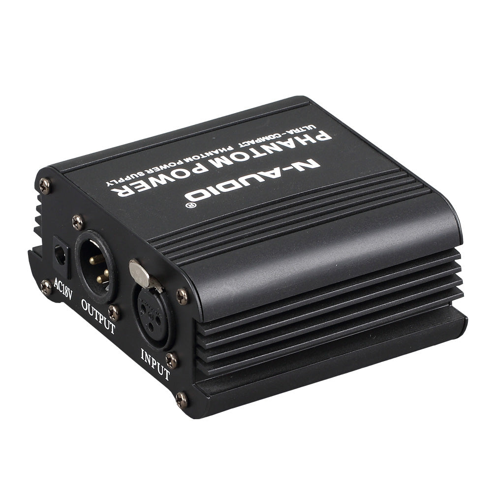 N-Audio Phantom 48V Τροφοδοτικό Μικροφώνου Phantom Power 48V Για Πυκνωτικό Μικρόφωνο - iThinksmart.gr