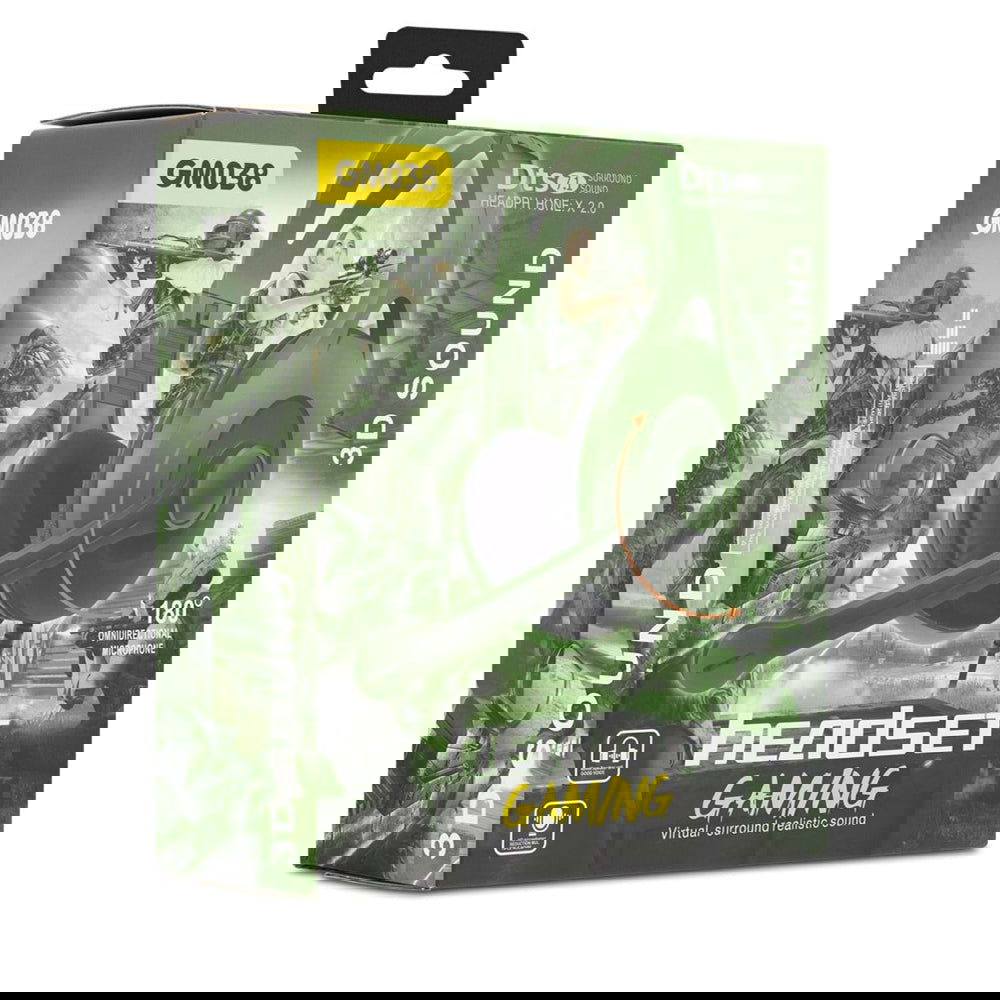 OEM Ακουστικά Κεφαλής Gaming Headset GM-038 με βύσμα 1x3.5mm - Χακί - iThinksmart.gr