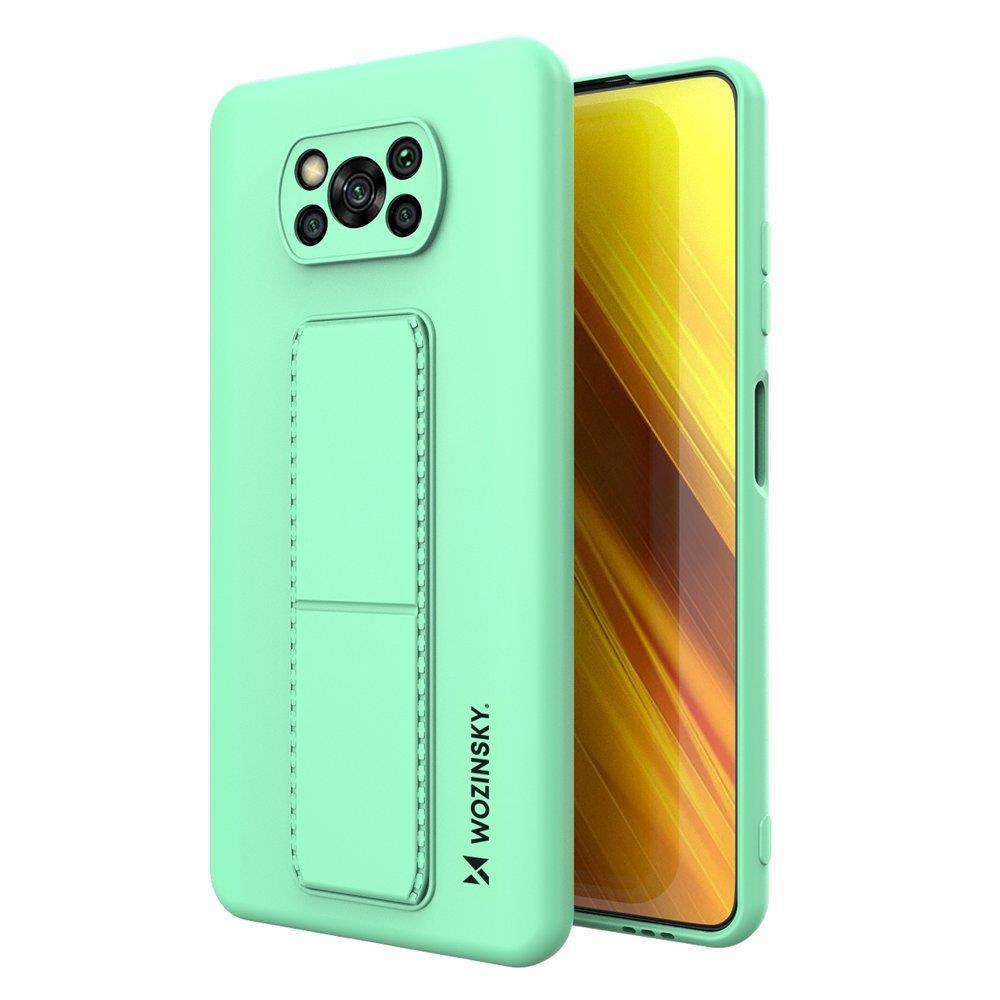 Θήκη Poco X3 NFC / X3 Pro Kickstand Wozinsky με Finger Holder και Stand - Τυρκουάζ - iThinksmart.gr