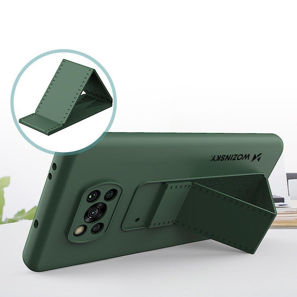 Θήκη Poco X3 NFC / X3 Pro Kickstand Wozinsky με Finger Holder και Stand - Τυρκουάζ - iThinksmart.gr
