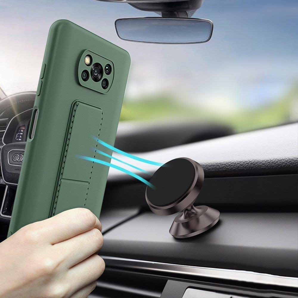 Θήκη Poco X3 NFC / X3 Pro Kickstand Wozinsky με Finger Holder και Stand - Τυρκουάζ - iThinksmart.gr