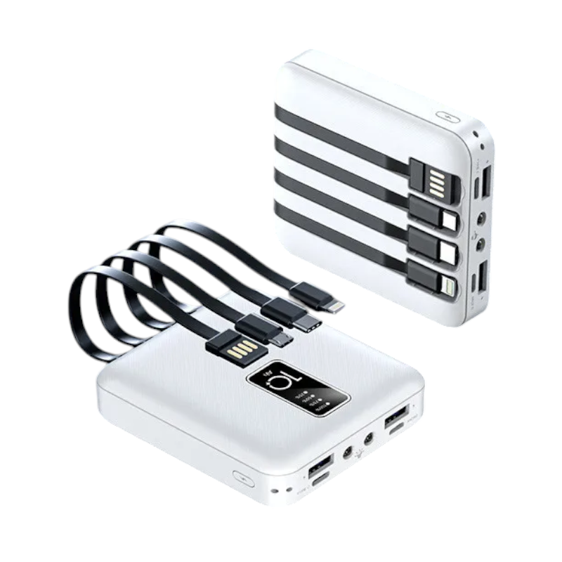 Powerbank mini - 4in1 - 10.000mah - S-341 - 884485 - White - iThinksmart.gr