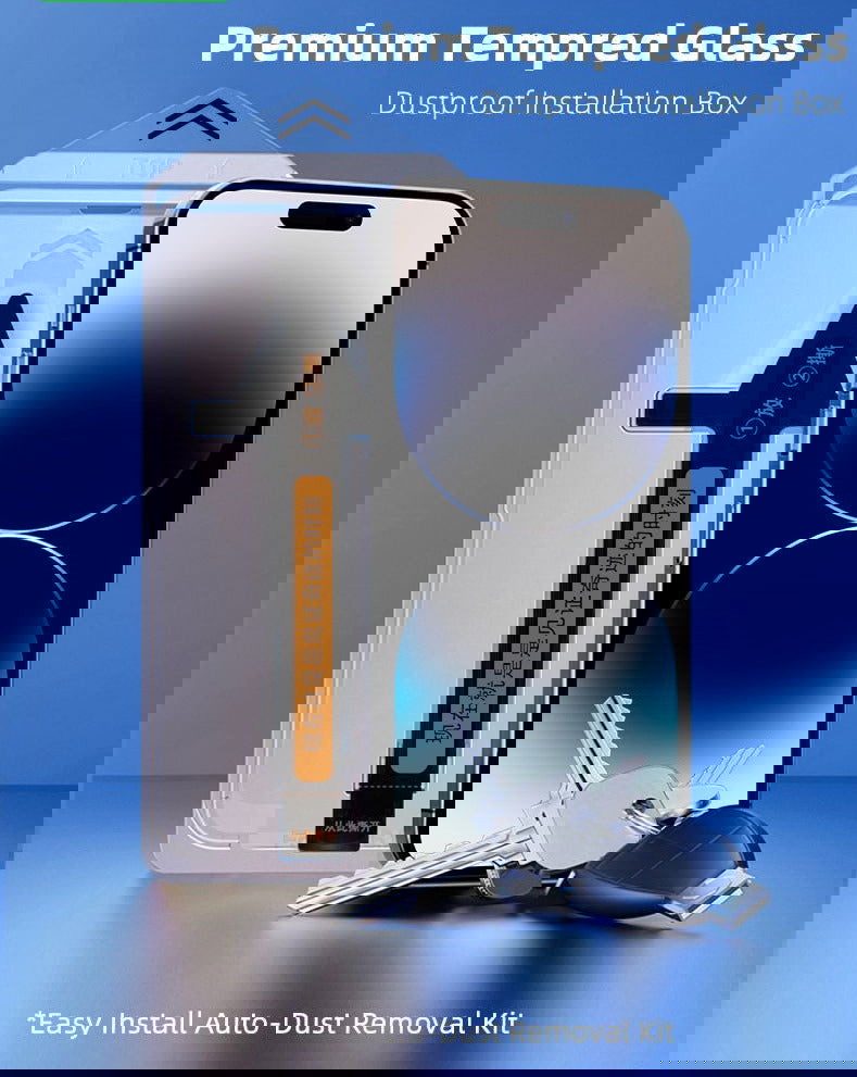 Premium Tempered Glass Auto-Dust Removal Kit για iPhone 11/ 11 Pro/11 Pro Max/ 12/ 12 Pro/ 12 Pro Max/ 13/ 13 Pro/ 13 Pro Max/ 14/ 14 Plus/ 14 Pro/ 14 Pro Max - iThinksmart.gr