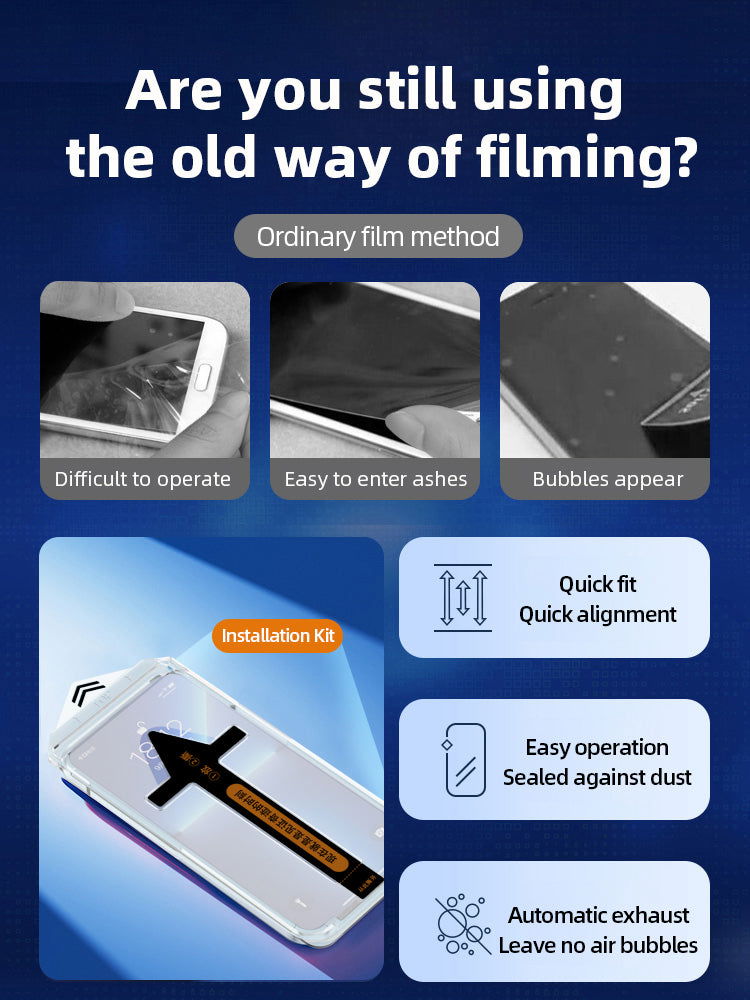 Premium Tempered Glass Auto-Dust Removal Kit για iPhone 11/ 11 Pro/11 Pro Max/ 12/ 12 Pro/ 12 Pro Max/ 13/ 13 Pro/ 13 Pro Max/ 14/ 14 Plus/ 14 Pro/ 14 Pro Max - iThinksmart.gr