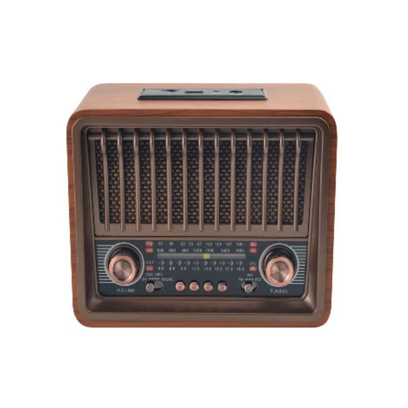 Επαναφορτιζόμενο ραδιόφωνο Retro - PXP20BT - 142005 - Brown - iThinksmart.gr