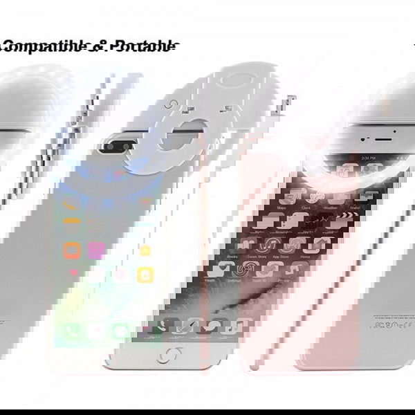 Selfie Ring Light με βάση για Κινητό LED Επαναφορτιζόμενο - 3 επίπεδα φωτεινότητας - OEM Λευκό - iThinksmart.gr