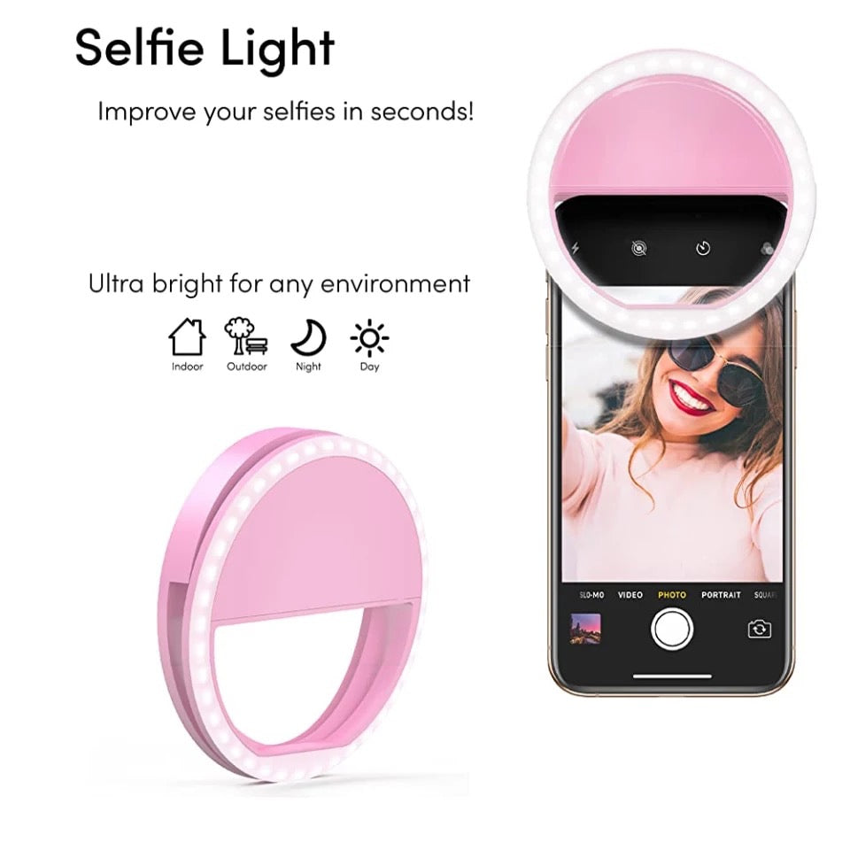 Selfie Ring Light με βάση για Κινητό LED Επαναφορτιζόμενο - 3 επίπεδα φωτεινότητας - OEM Λευκό - iThinksmart.gr